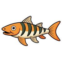 Unique Tigerfish Digital Drawing for Web Design vector