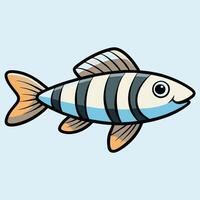 Zebra Danio Line Art for Printing vector
