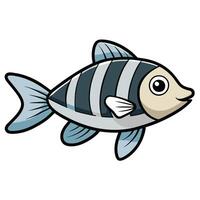 Zebra Danio Fish Line Art for Design vector