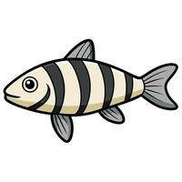 Digital Art of Zebra Danio Fish vector