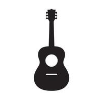 a black and white guitar icon vector