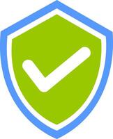 Sheild check mark logo icon on a white background. vector