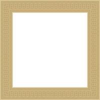 golden square Egyptian ornament. Rectangle, frame, ancient Egypt.Pattern vector