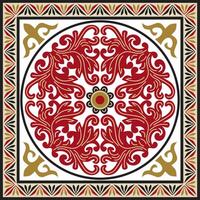 colored square classic byzantine ornament. Rectangle, border, Ancient Greece vector