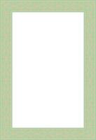 square European gold with green ornament. Rectangular pattern, circle, ring of the Middle Ages. Revival border. vector