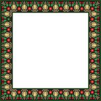 square colored ancient Russian ornament. Slavic rectangle, border, frame. vector
