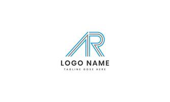 ar logo in abstract style vector