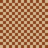 Seamless checkerboard pattern in warm brown and beige tones. vector