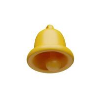 3d render bell reminder 3. Three-dimensional alarm icon illustration. Alert message notification. Notice of calls, new chat, newsletter, mail or social media message in application. vector