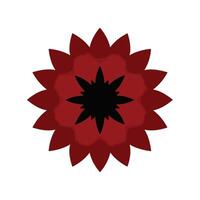 Vibrant Red Flower Design Against a Light Background vector