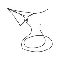 Continuous Line Icon Paper Plane art design vector