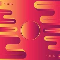 Modern red abstract background. Red circle fluid banner template for social media, web sites. info Wavy shapes vector