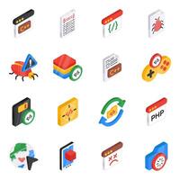 Set of Internet of things Isometric Icons vector