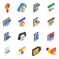 Set of Coding and Development Vectors Icons