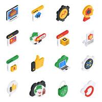 Set of Web and SEO Flat Icons vector