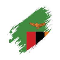 the flag of zambia with an eagle on it vector