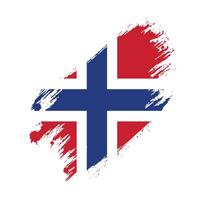 the flag of norway in the form of a brush vector