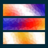 A set of abstract design banners with a gradient color scheme. Perfect for websites, social media, or any digital project that requires a visually appealing and eye-catching design. vector