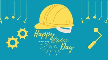 Happy Labor Day background, service, worker, factory, builder, labour, employee,banner design. vector