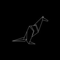 Kangaroo Polygonal Lines, can use for Logo, Pictogram, Animal Figure, Website, Apps, or Graphic Design Element. Editable for graphic design element vector