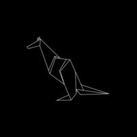Kangaroo Polygonal Lines, can use for Logo, Pictogram, Animal Figure, Website, Apps, or Graphic Design Element. vector