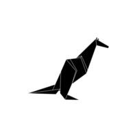 Kangaroo Shape Inspired by Origami Form, can use for Logo, Pictogram, Animal Figure, Website, Apps, or Graphic Design Element. vector