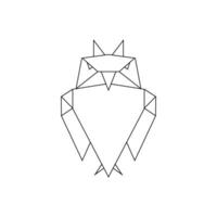 Owl Polygonal Lines, can use for Logo, Pictogram, Bird Figure, Website, Apps, or Graphic Design Element. Editable. vector