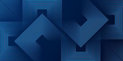 Dark blue square line abstract background. Shiny blue square geometric lines with future technology concept vector