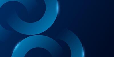 Dark blue circle shape abstract background. Shiny blue circle geometric shape with future technology concept. vector