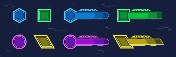 Set of game design. vector