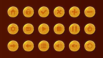 Game buttons designed for web and mobile games. vector