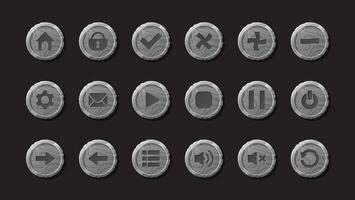 Game buttons. Set of game design. vector