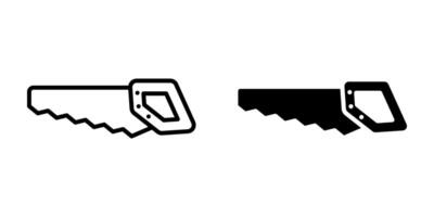 Saw icons set. sawing sign. for mobile concept and web design. illustration on white background vector