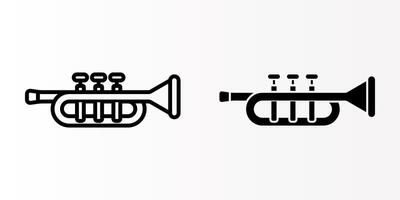 Trumpet icon set. Trumpet sign. for mobile concept and web design. illustration on white background vector