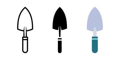 Trowel icon set. hand trowel sign. for mobile concept and web design. illustration on white background vector