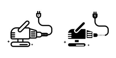 Polishing machine icons set. polisher sign. for mobile concept and web design. illustration on white background vector