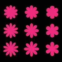magenta abstract graphics shape set vector
