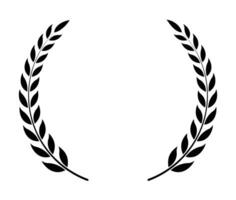 laurel and circle leaf design vector
