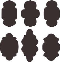 Collection of unique decorative shapes silhouette perfect for graphic design, logos, or artistic projects. Versatile and stylish shapes enhance creativity. vector