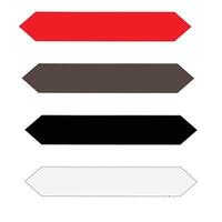 Colored Arrow Shape Set on white background vector
