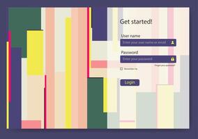 Account sign up and password form page. Login ui ux design concept illustration. Landing page template vector