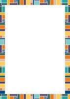 Modern Art graphic for hipsters. frame for text. Colorful stylish geometric empty rectangle frame vector