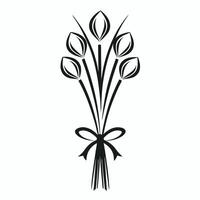 Creative Floral Pattern Design with Black and White Styles. vector