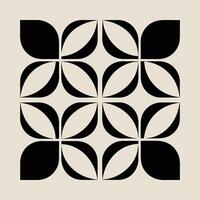 Abstract Geometric Triangle Pattern with Black Shapes. vector