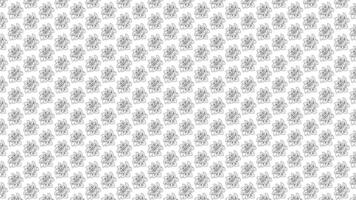 A detailed repeating pattern featuring black and white floral motifs. This seamless design is perfect for wallpapers, textiles, or graphic design projects requiring elegant and symmetrical aesthetic. vector