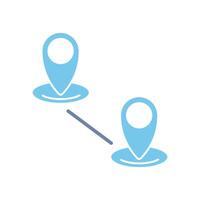distance concept line icon. Simple element illustration. distance concept outline symbol design.. vector