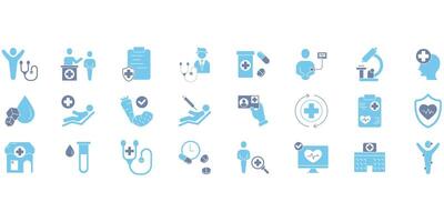 Health checkup . Set of editable stroke icons.Set of Health checkup. vector