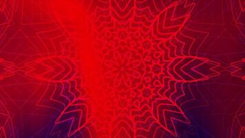 Red background and a touch of kaleidoscope pattern. Perfect for technology, web design, presentations, digital art and futuristic projects video
