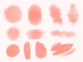 Pink watercolor hearts form a seamless repeating pattern. Artistic heart-shaped doodles with textured watercolor spots. A hand-drawn, chaotic, and endless background design. vector