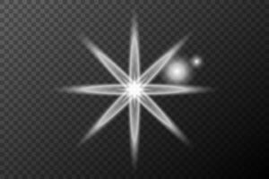 a star with a glowing, effect on background vector